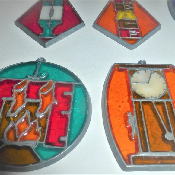 JW2 Vintage CHRISTMAS TREE ORNAMENTS Stained Glass Ornament Tree Dove Peace - Picture 4 of 6